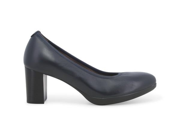 Melluso Décolleté Profilo Elasticizzato Tomaia Pelle Liscia Blu D5125W-240335